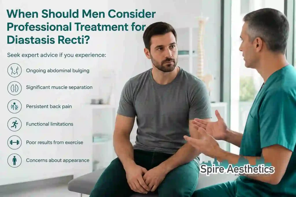 When Should Men Consider Professional Treatment for Diastasis Recti Bagshot?